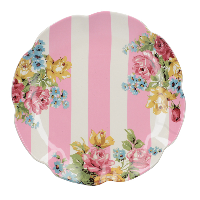 Тарілка десертна CreativeTops BLOOMING FANCY Stripe, кераміка, діам. 20,5 см