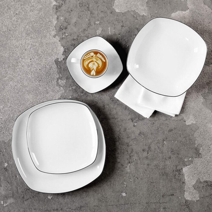 Обеденный сервиз из 12 предметов Black Line Lido Seltmann Weiden