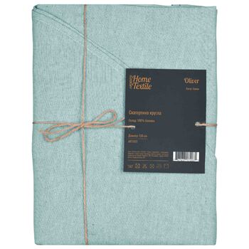 ARDESTO Скатертина Oliver, 136см, 100% бавовна, бірюза