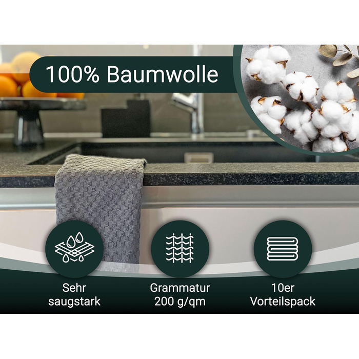 Набір кухонних рушників з 10 предметів 45 x 60 см ZOLLNER