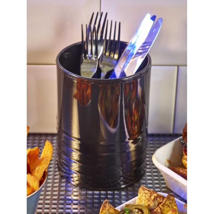 Стакан, 11х14.5 см, из оцинкованной стали, черный, GenWare