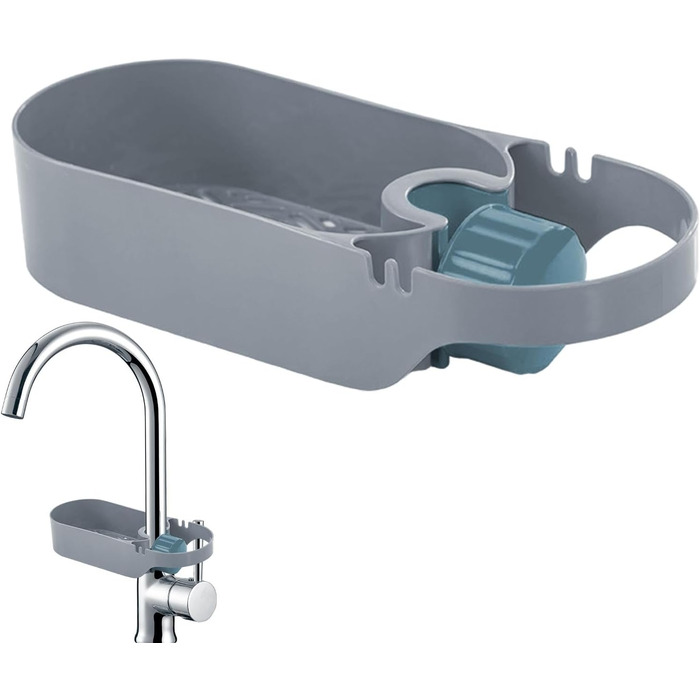 Органайзер для кухонної раковини, сірий 18 x 9,7 x 5 см Generic