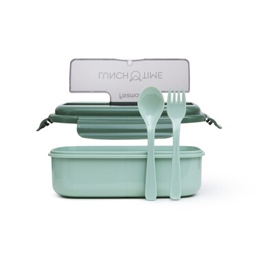 Ланч-бокс з трьома відділенням 21,5 х 15 х 8 см 1100 зелений Fissman