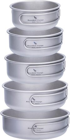 Портативний кухонний набір посуду сковорідки 350 мл 500 мл 600 мл 700 мл 800 мл. 5 шт. iBasingo