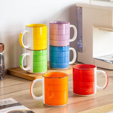 Набір кухлів для кави 480 мл, 6 предметів, різнокольорові Bonita Vancasso