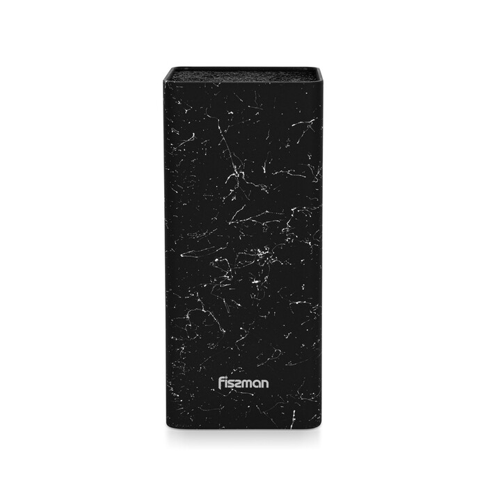 Підставка Fissman для кухонних ножів 10x10x22 см, колір ЧОРНИЙ МАРМУР пластик (12883)