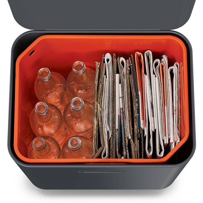 Контейнер для сміття з двома баками 60 л графіт Totem Compact Joseph Joseph