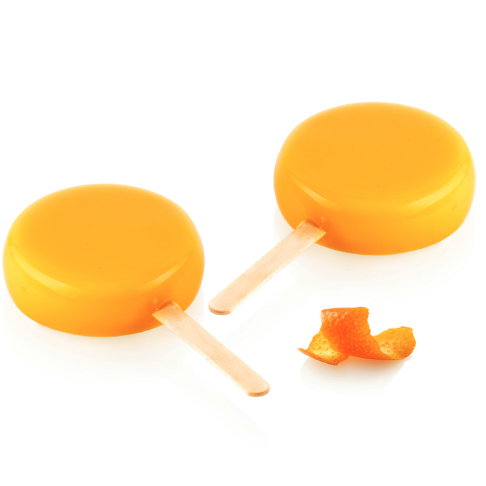 GEL19B ROUND Набір для морозива на паличці Ø70 h23 мм (82  мл х 2) 1 форма + 50 паличок