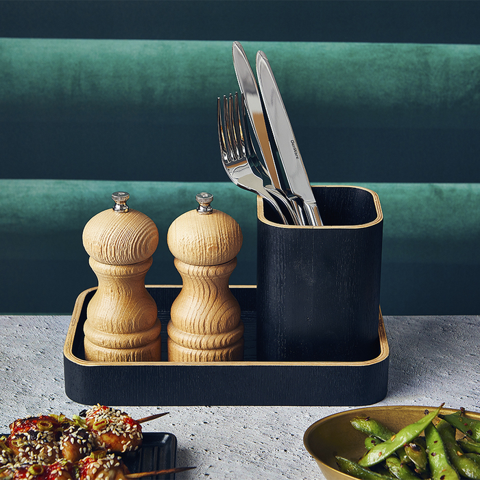 Млин для солі та перцю, 13 см, світле дерево з текстурою, GenWare