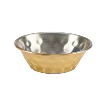 Соусник металевий рельєфний 43 мл, золоте покриття, GenWare