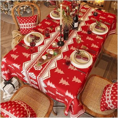 Червона новорічна скатертина 100 x 160 см BDXMKS