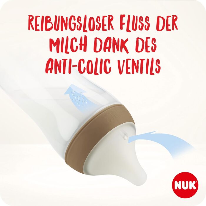 Пляшечка для годування 260 мл, набір 2 предмети, Веселка Perfect Match NUK