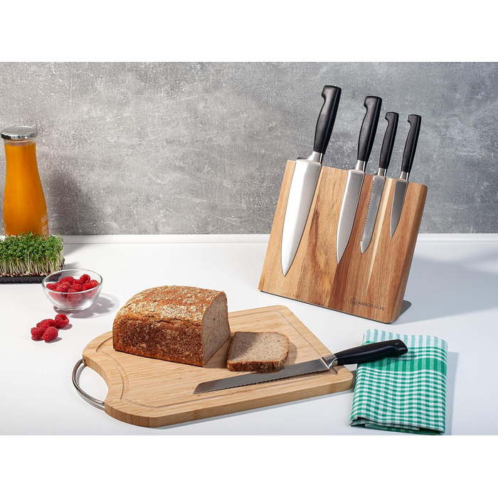 Магнітний тримач для ножів коричневий 22,5 см Hanseküche