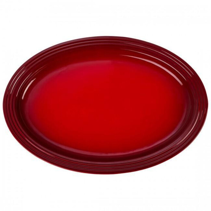 Блюдо сервіровки овальне 46 см, червоне Cerise Le Creuset