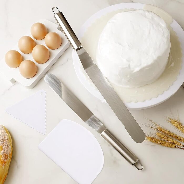 Лопатка для торта с 4 пластиковыми скребками kaiyaya