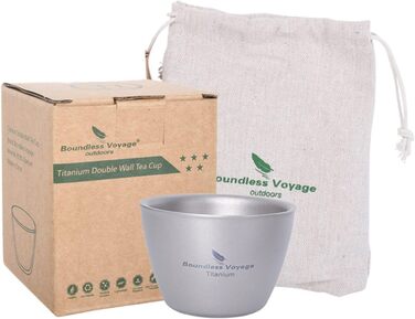 Маленькая титановая чашка с двойными стенками, легкая чашка для эспрессо, мини-чашка для винного саке, многоразовая на открытом воздухе, кемпинг, путешествия, прочная посуда для питья, портативная посуда, 2 шт./компл. Ti3089D ( Ti3089d)