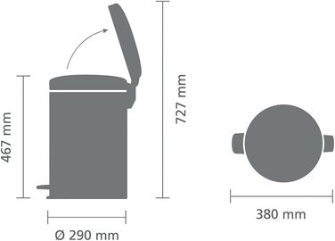Відро для сміття на педалі Brabantia newIcon, 5л