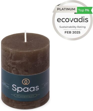 Свічка Spaas Rustic Pillar 70/95 мм 35 шт. - світло-рожева (темно-коричнева)