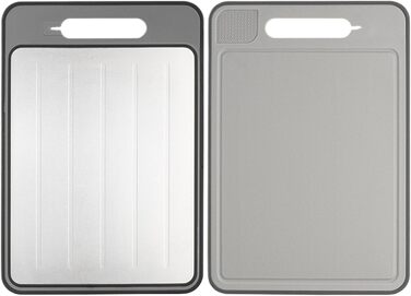 Дошка для розморожування та нарізання 36,5 х 25 см, білий/сірий SMELEYOU