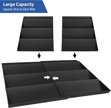 Подставка для специй на 4 уровня раздвижная, черная JESIFFY