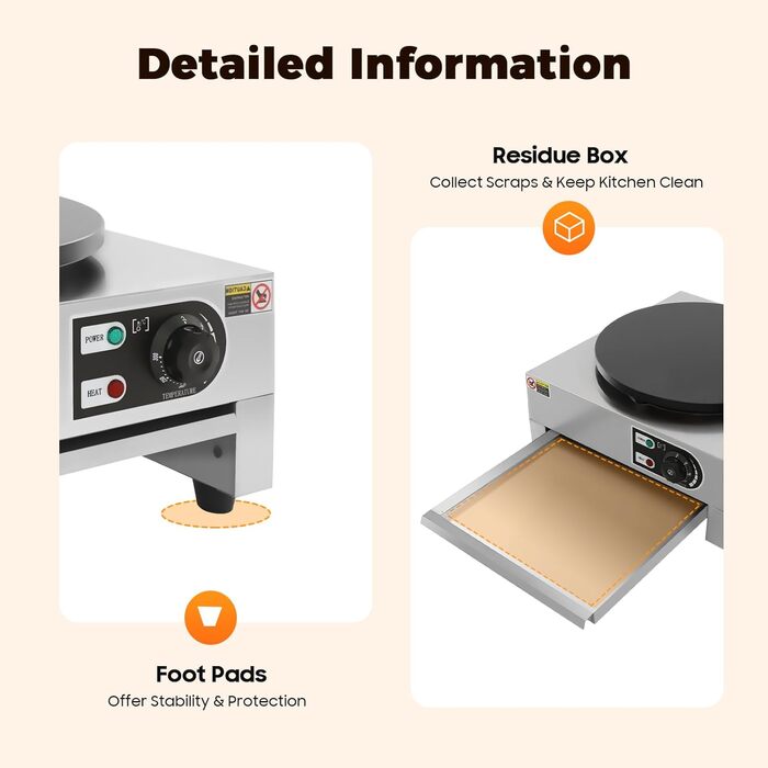 Млинниця електрична 40 см, 3000 Вт SHZICMY