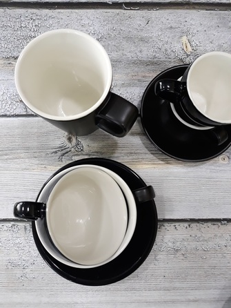 Чашка 340 мл, черная, Color Tea, GenWare