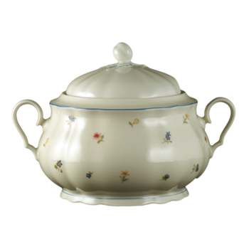 Супниця на 12 персон 3.25 л з кришкою Streublume blauer Rand Marie-Luise Seltmann