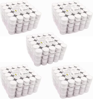 Чайні свічки pajoma, білі Чайні свічки без запаху Час горіння 8 годин - воскова вага 20 г, 25 x 38 мм Кейтеринг, весілля, декорування, святкування, відпочинок, 100 шт. (упаковка з 1) (Без запаху, 100 шт. (упаковка з 5))