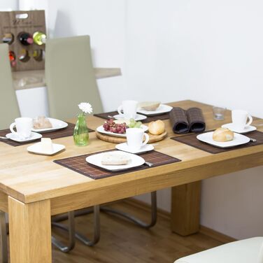 Набір із 6 сервірувальних килимків 45 x 30 см, коричневий Relaxdays