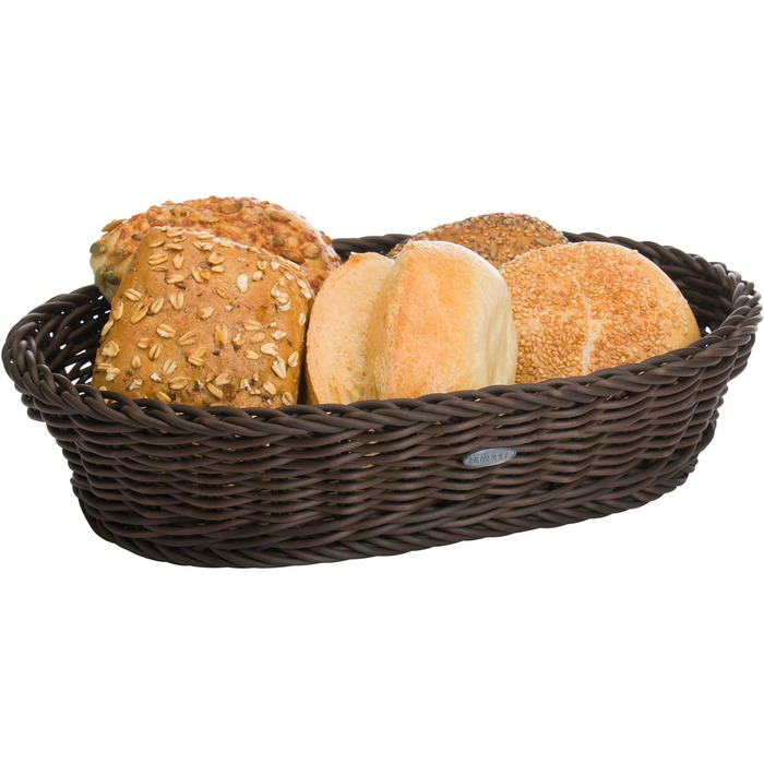 Багатоцільовий кошик, підходить для готелів і громадського харчування, овальний, приблизно 32 x 23 x 7 см, коричневий Saleen