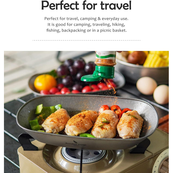 Титанова тарілка для кемпінгу iBasingo