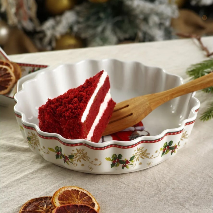 Форма для запікання Fissman CHRISTMAS 24,6 см фарфор (13792)