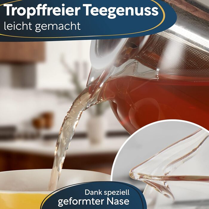 Заварювальний чайник із вставкою сітчастого фільтра – 1,5 літра CLIDOR