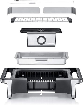 Електричний гриль з поворотним керуванням PG 8114 настільний з OLED-дисплеєм Severin