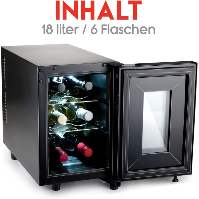 Винний холодильник до 6 пляшок alpina