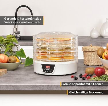 Дегідратор на 5 полиць, 380 Вт, круглий TZS First Austria