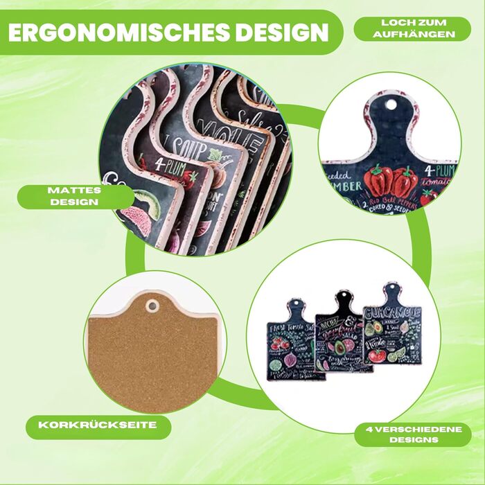 Набір з 4 підставок для посуду, кераміка/корок Ktchnhlprz