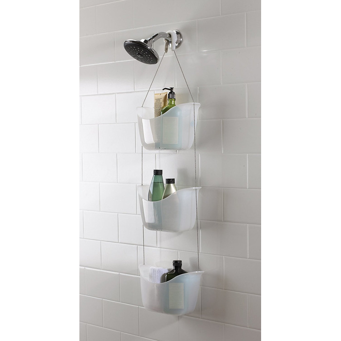 Полиці для ванної 91x28x13 см білі Bask Shower Caddy Trans Umbra