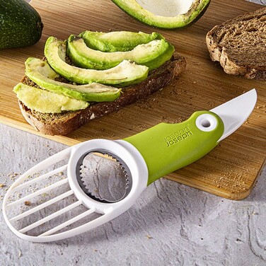 Ніж для авокадо 3-в-1 Joseph Joseph GADGETS, зелений, 6,6 х 1,8 х 18 см