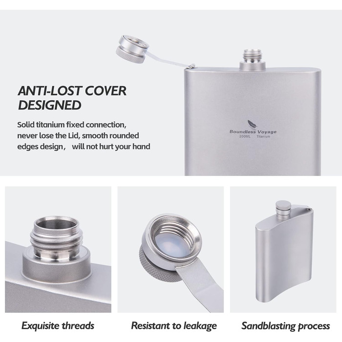 Портативная фляга для виски 200 мл. Boundless Voyage