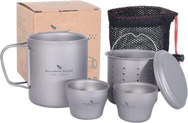 Кофейный набор с ситечком 375 мл. титан iBasingo