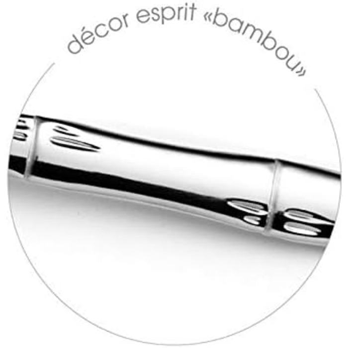 Набір столових приборів дизайн круглої ручки з декором з бамбука 24 шт. Karma Amefa