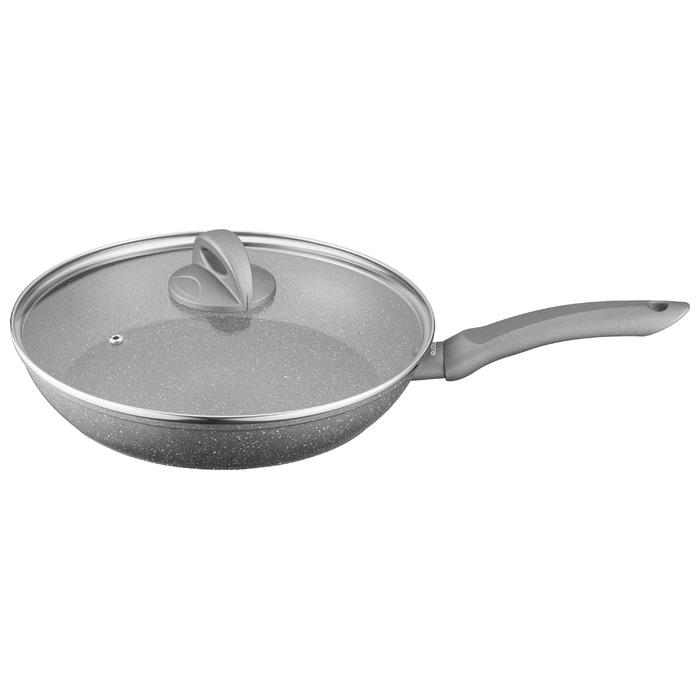 ARDESTO Сковорода з кришкою Gemini Gourmet Vasto, 28см, алюміній, сірий