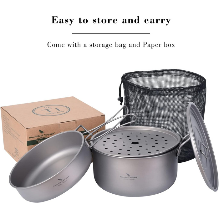 Набір кемпінгового посуду 1900 мл і 900 мл. iBasingo