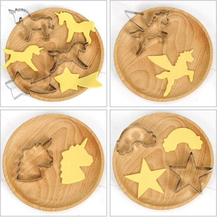 Різдвяні формочки для печива, набір формочок для печива гном Санта Клаус, формочка для печива з нержавіючої сталі у формі лося, формочка для печива з 4 головами лося, подарункові формочки для печива для випікання помадних тортів (барвиста тема A2)