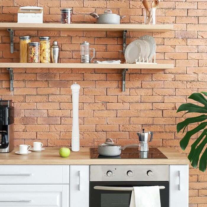 Дерев'яний млин для перцю та солі 51,5 см білий Relaxdays