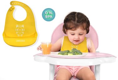 Дитячий стільчик для годування 5-в-1 рожевий Ricokids