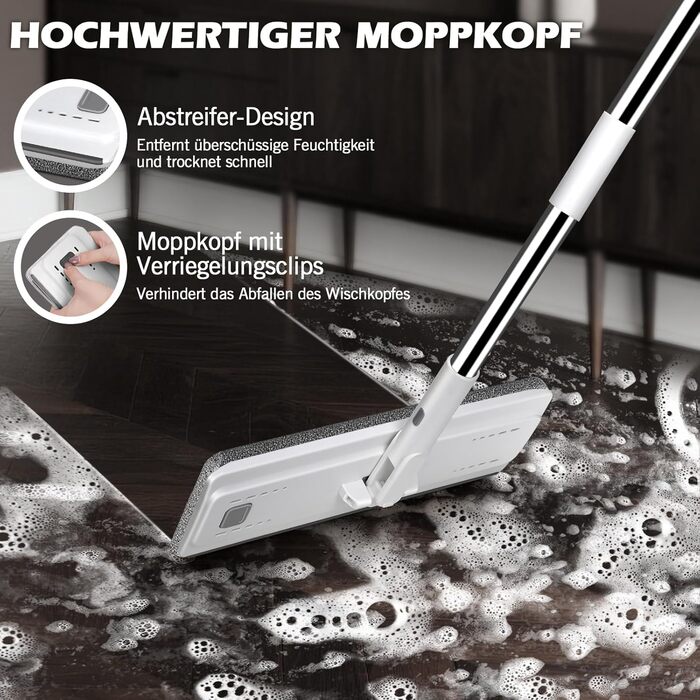 Набір швабри з відром 140 см білий MASTERTOP