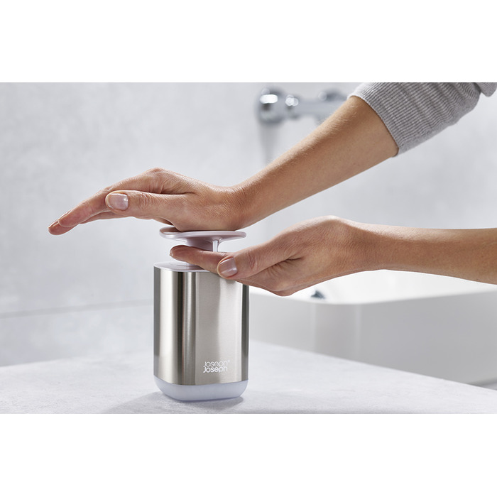 Диспенсер для мила, 7,5 х 15,9 х 7,5 см, металік Presto Steel Joseph Joseph
