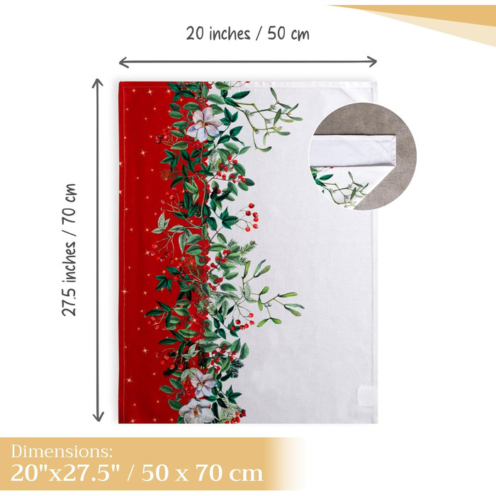 Набір із 3 багатоцільових кухонних рушників 50 x 70 см Noel Maison d' Hermine